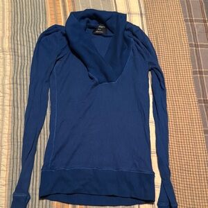 American Eagle Outfitters Blue Cowl Neck Sweater